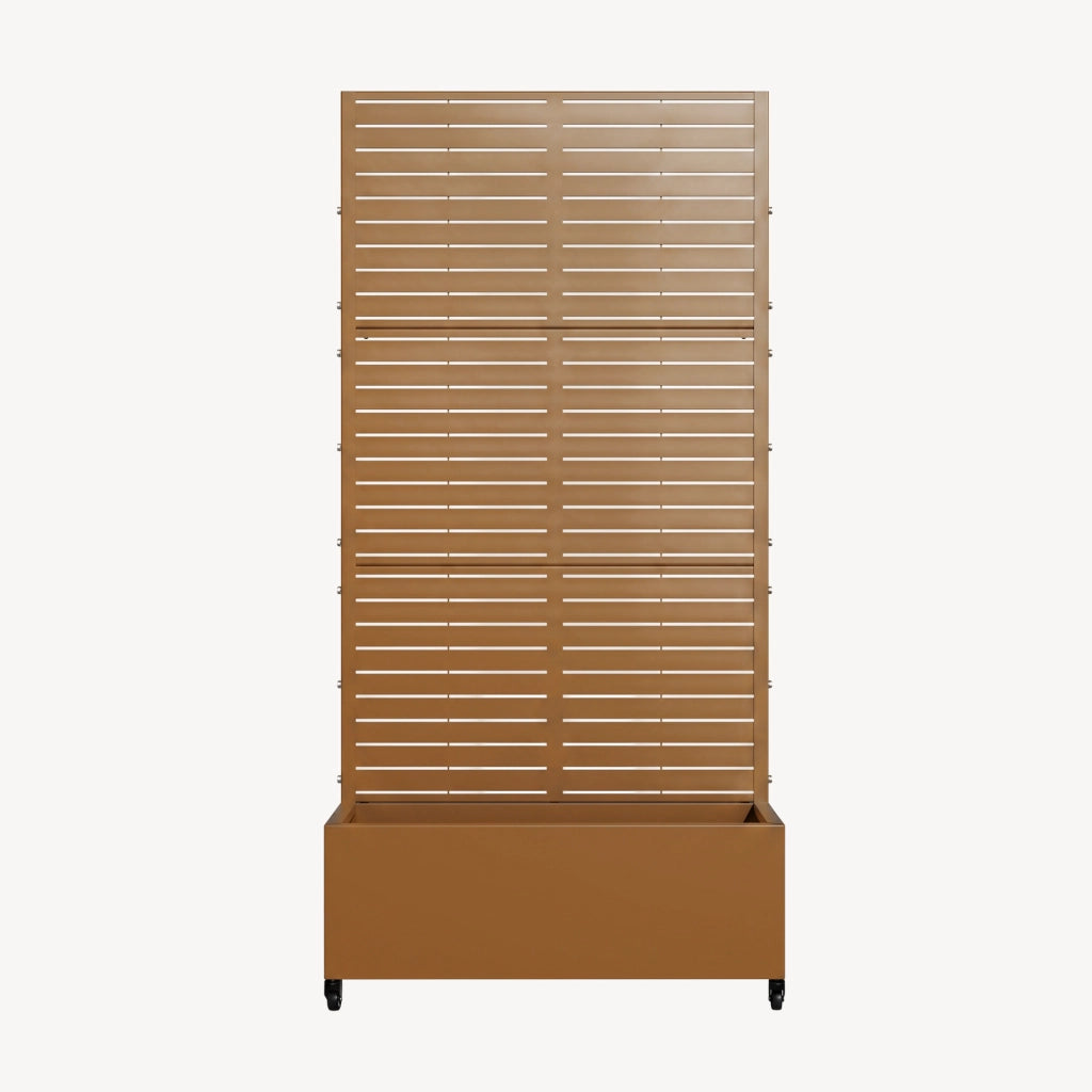 Fioriera con Spalliera Nodepp in Acciaio 190 x 82 x 38 cm - Marrone casa.pro