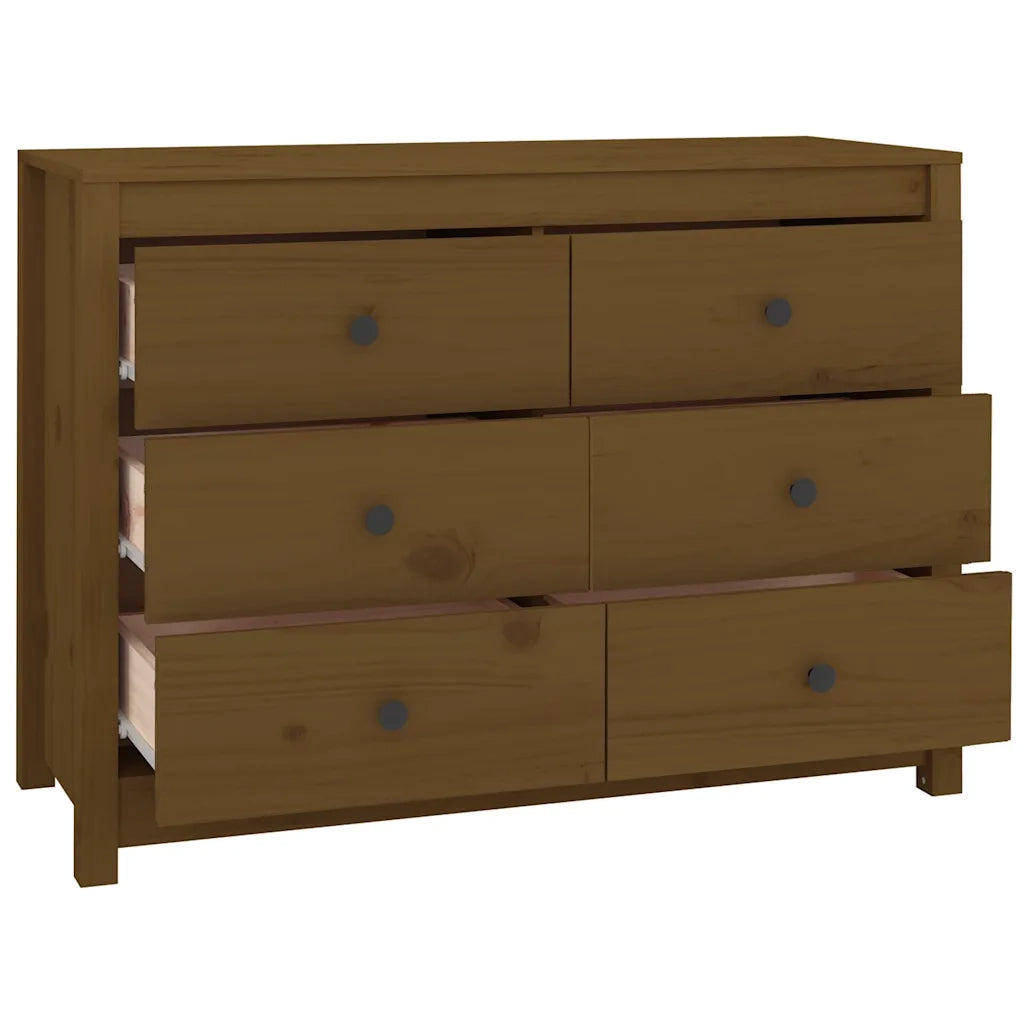 Armadietto Ambra 100x40x72 cm in Legno Massello di Pino