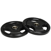 Disco per Manubrio ¨C Xylo ¨C Set da 2, 15 kg ciascuno, tre impugnature, rivestimento in gomma