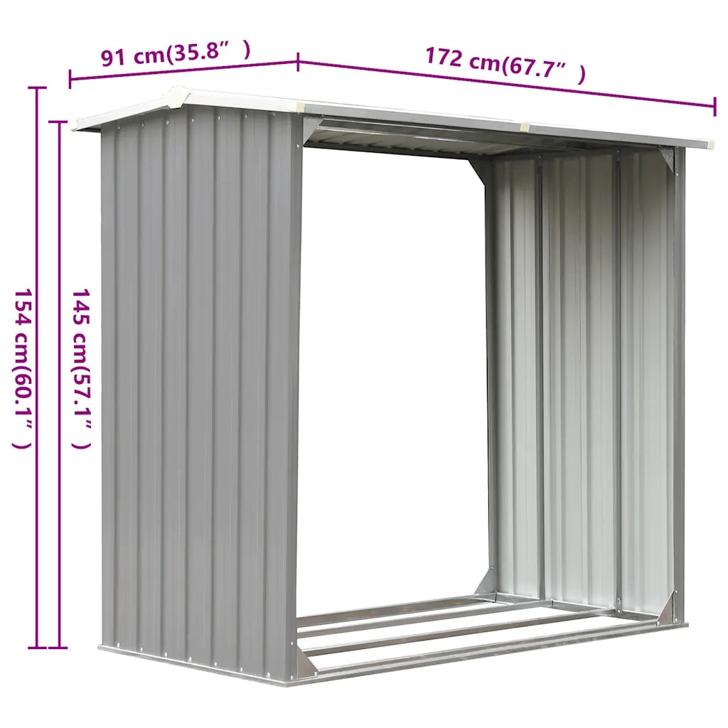 Capannone da Giardino-Casetta da Giardino in Acciaio Zincato 172x91x154cm Grigio