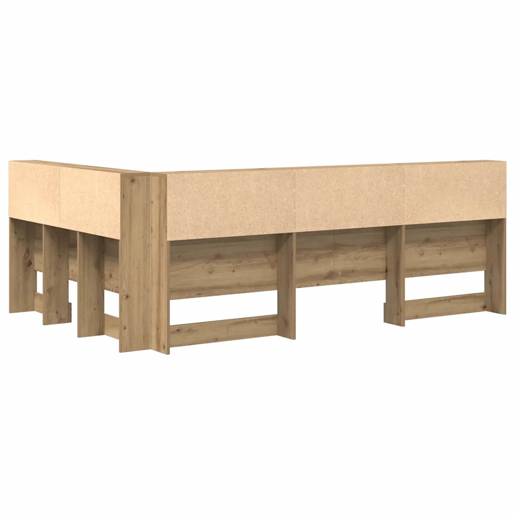 Testata contenitore Rovere artigianale 120 cm Legno multistrato 3335484