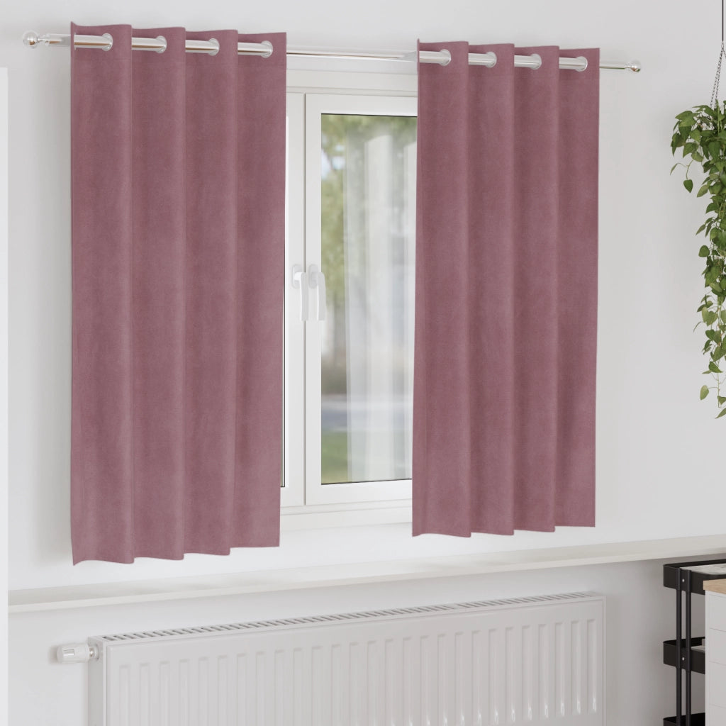 Tende oscuranti  con occhielli 2 pezzi Rosa scuro in velluto