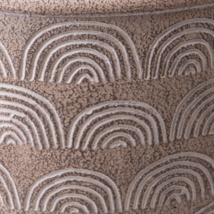 Contenitore Decorativo Disegni Rilievo Ø 23 H 21 cm