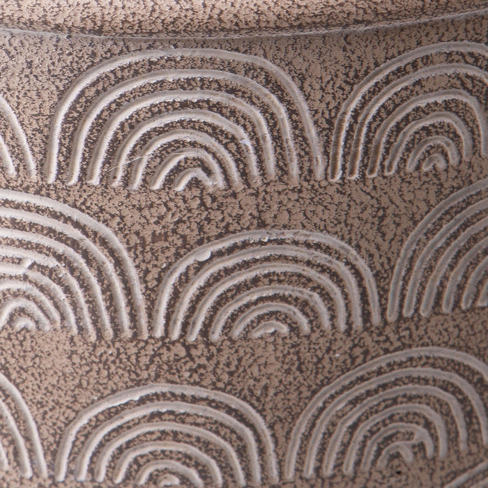 Contenitore Decorativo Disegni Rilievo Ø 23 H 21 cm