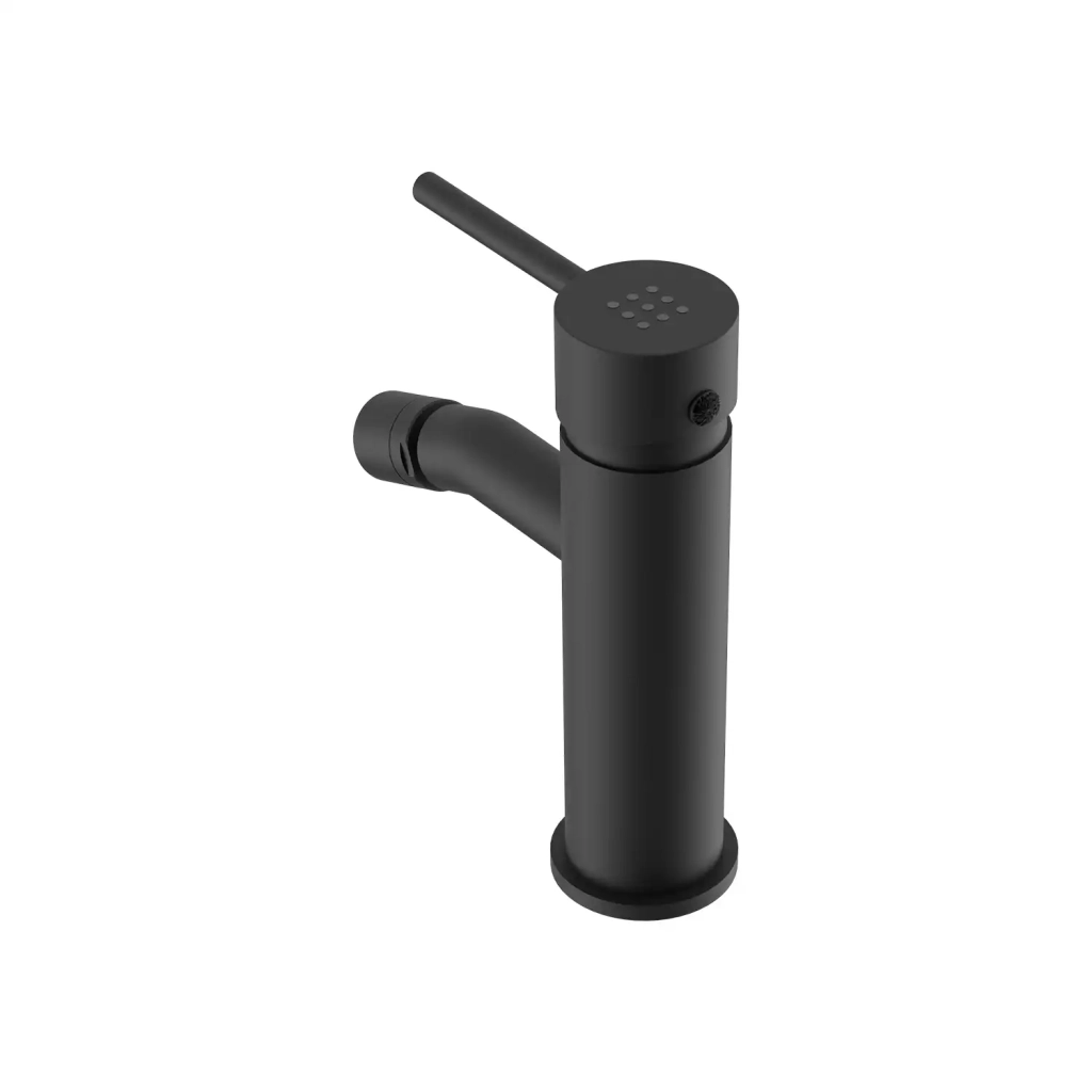 Set miscelatore lavabo e bidet senza scarico ed incasso doccia con deviatore in ottone nero opaco | Ava