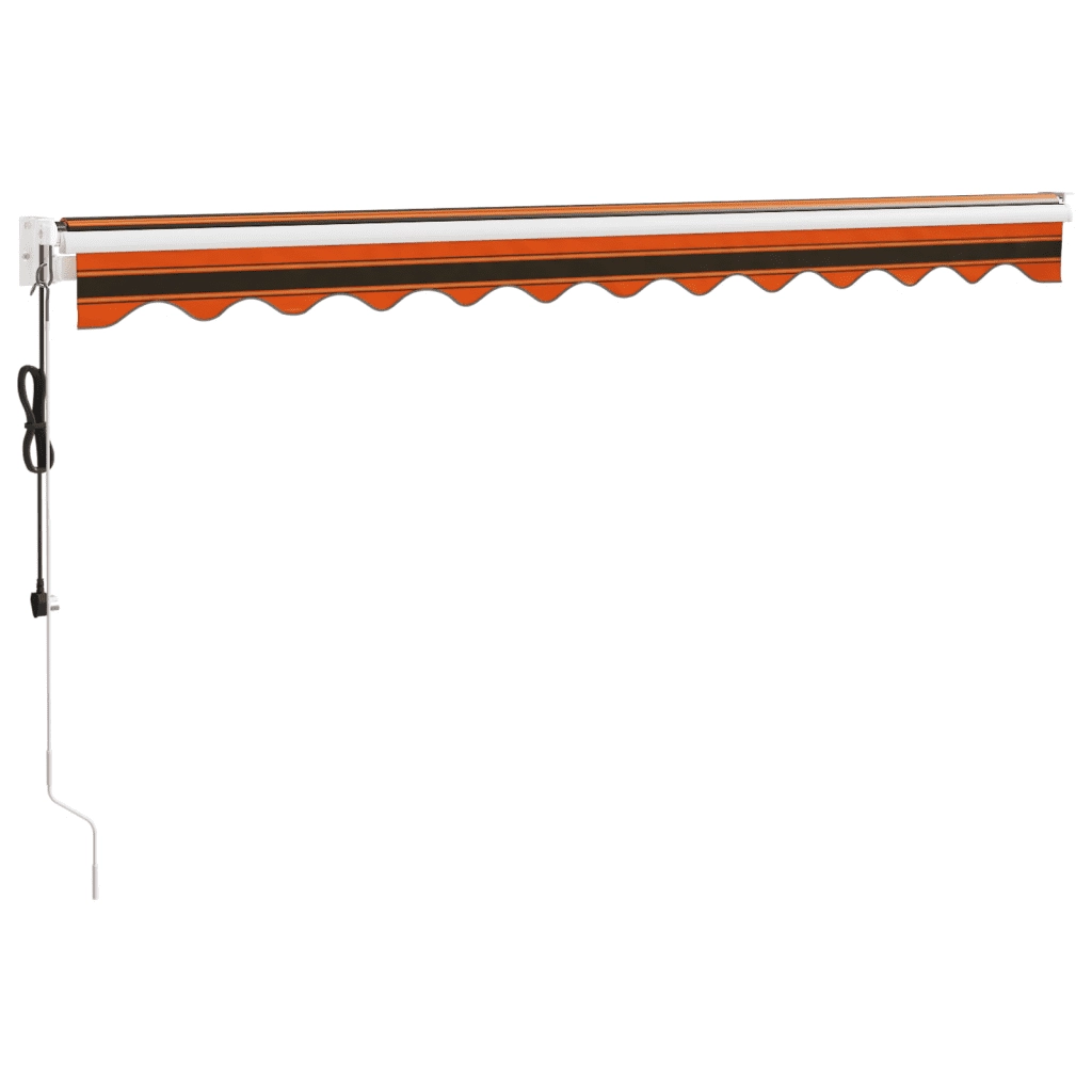 Tenda Sole | Tenda parasole Automatica Retrattile Arancione e Marrone 3,5x2,5 m