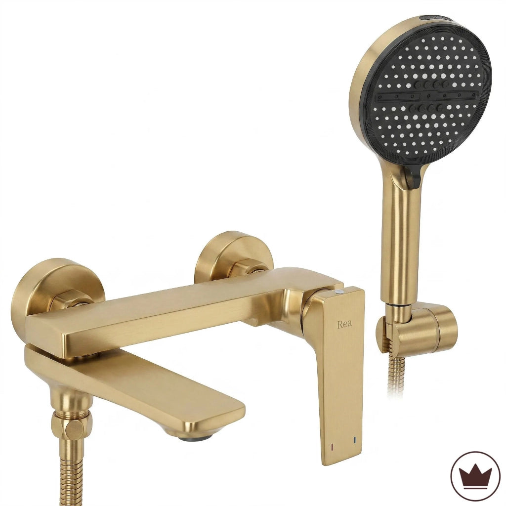 Rubinetto Da Vasca Premium Rea Prime Gold Brush