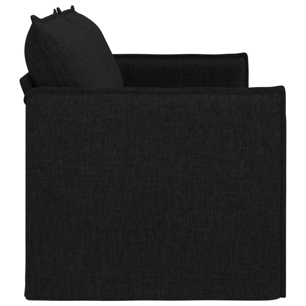 Divano Nero 196 x 82 x 85 cm Tessuto