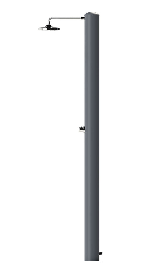 Doccia Solare da Giardino 28 L Soffione Eco Rain e Miscelatore Temporizzato Tevere TA Grigio Ardesia