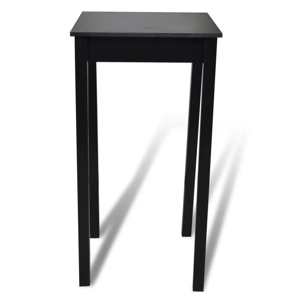Tavolo alto stile bar/bistrot MDF nero 107 cm 0902116