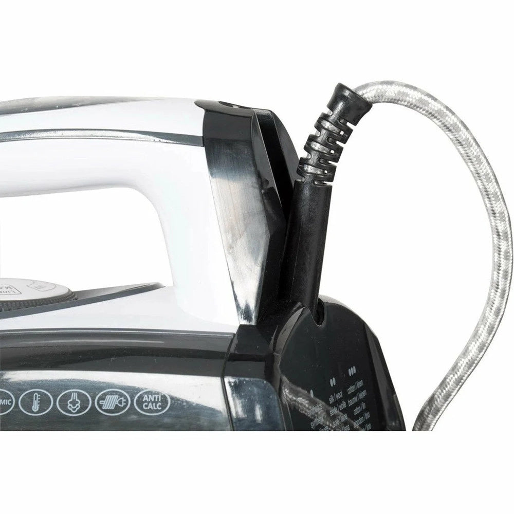Trade Shop - Ferro Da Stiro A Vapore 2800w Capacità 400 Ml Punta Slim Autopulente Stiratura A Secco -