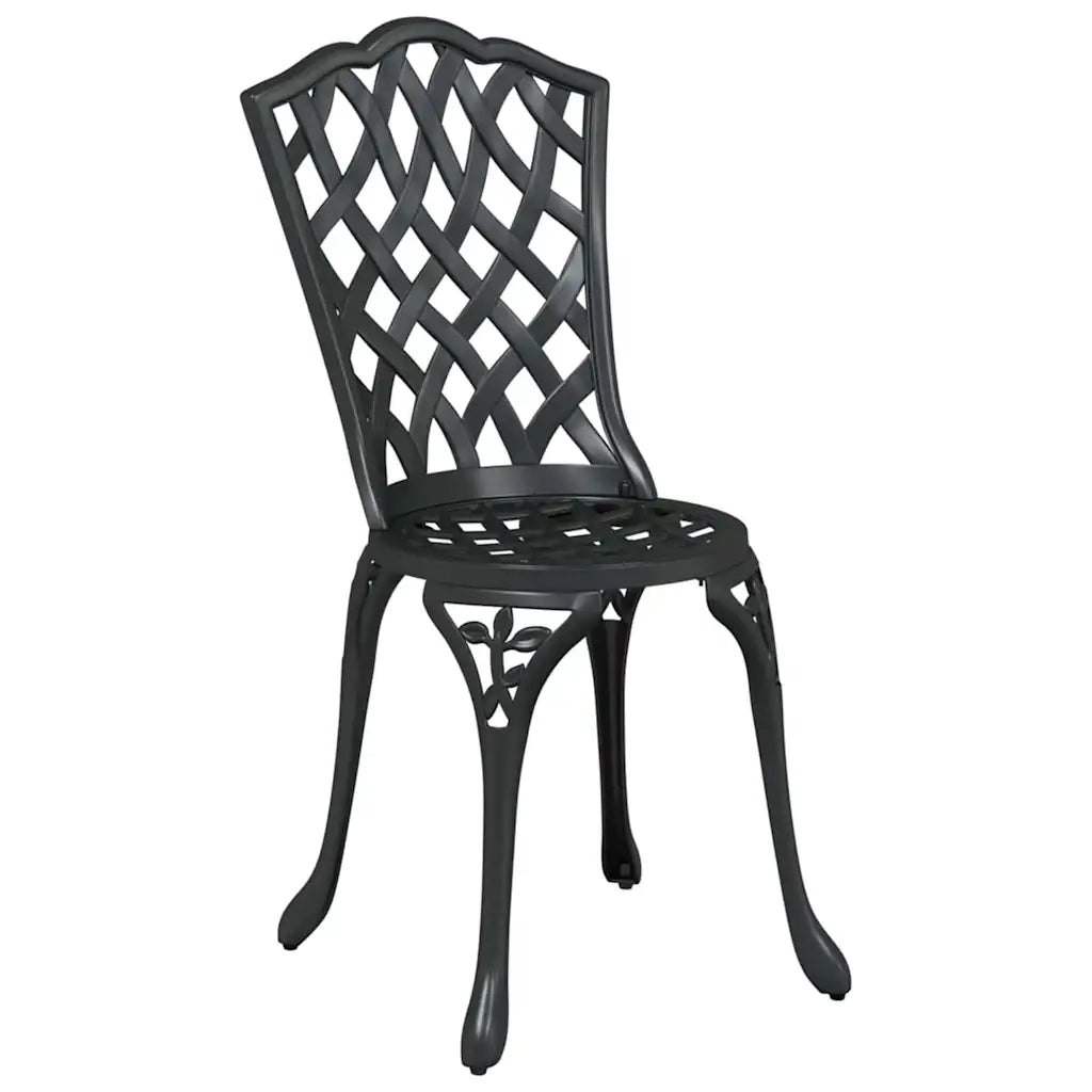 Set di Tavolo da Giardino 3 pcs Nero Alluminio pressofuso 3334749
