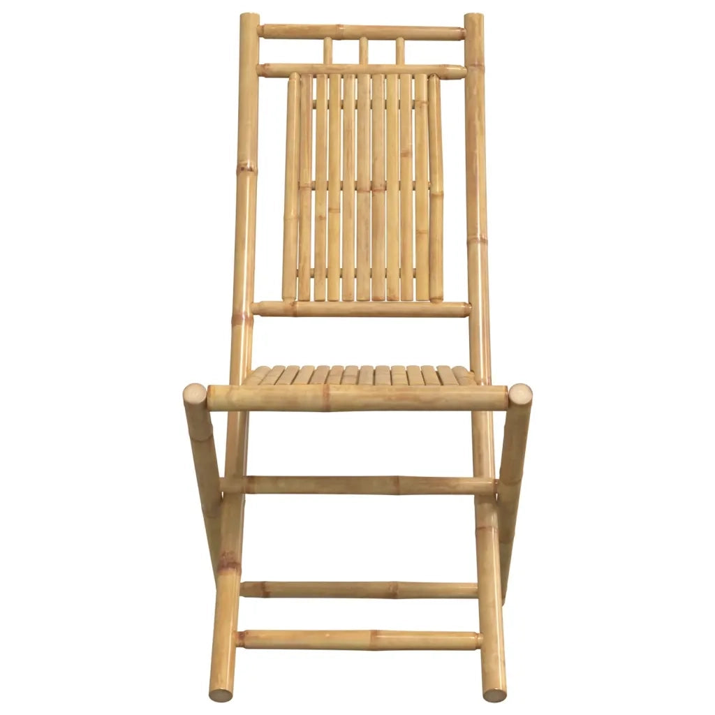 Sedie da Giardino Pieghevoli 4 pz 46x66x99 cm in Bambù