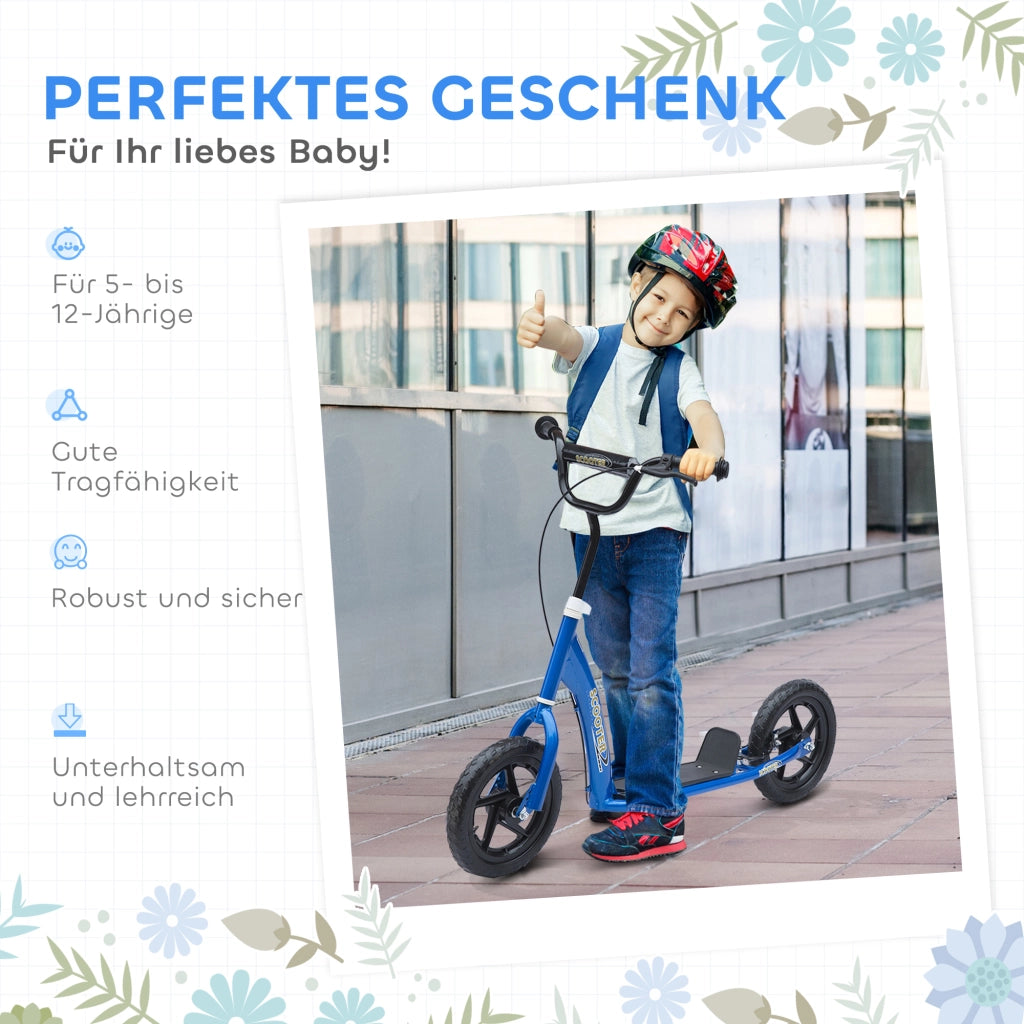 Scooter per Bambini con Freni e Ruote Grandi ¨C zephmum ¨C Blu
