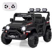 Auto elettrica 12V per bambini con telecomando connessione wireless porta USB, Macchina giocattolo Nero-Macchinine giocattoli