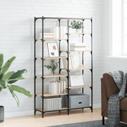 Libreria-Scaffale per Libri-Mobile di Stoccaggio Rovere Sonoma 100x32x170 cm Legno Multistrato e Ferro