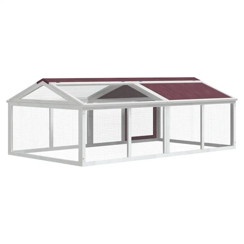 Box per Animali Moka 200x112,5x74 cm in Legno Massello di Pino CFW5760125
