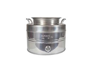 FUSTO INOX PER OLIO GRAFFATO LT.10  ø mm.310x240h.    MAFFEI