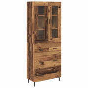 Credenza con cassetto 2 pz | Madia | Buffet da pranzo | Armadio da pranzo Legno vecchio Legno multistrato