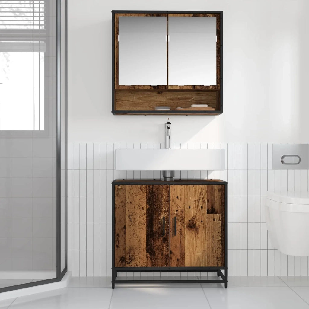 Armadio per Lavabo da Bagno Legno vecchio 65 x 33 x 60 cm
