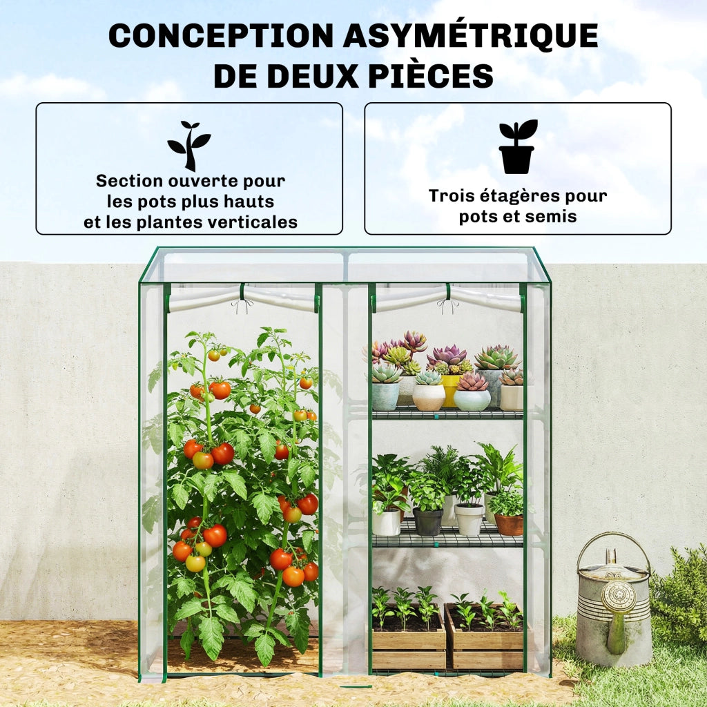 Serra da Giardino 3 Livelli ¨C Zephmum ¨C PVC Antracite 200x100x200
