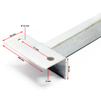 Rulli carrello barca Staffa di supporto 80 cm max 500 kg per alaggio imbarcazioni