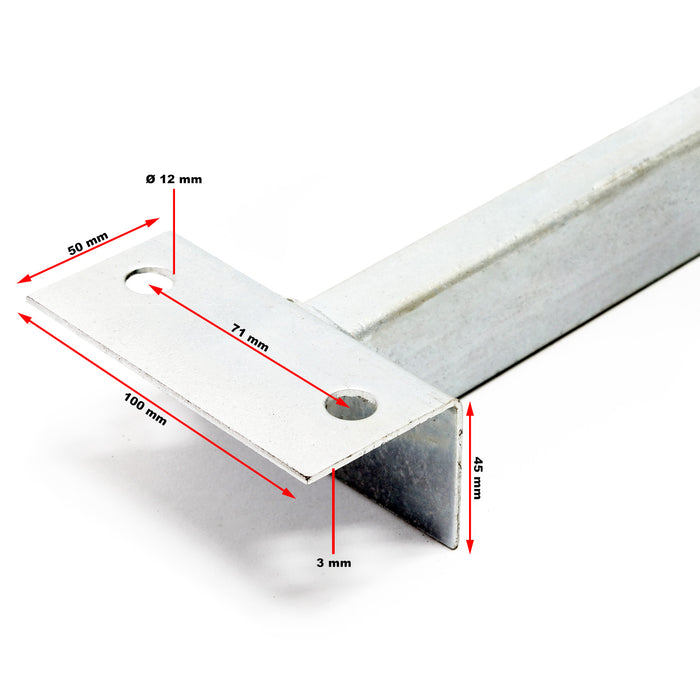 Rulli carrello barca Staffa di supporto 80 cm max 500 kg per alaggio imbarcazioni