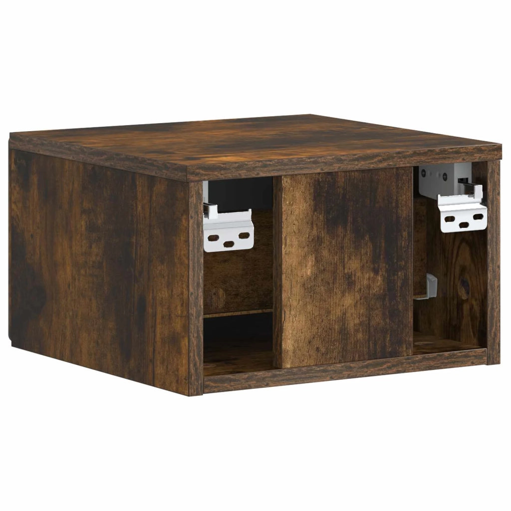 Mobiletto da notte a muro 2 pcs Rovere Fumo 34,5 x 33 x 20 cm 899116
