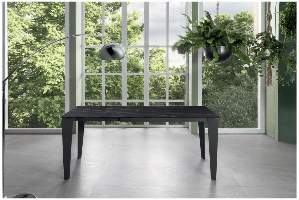 Tavolo allungabile con top in ceramica 120/170x80 cm
