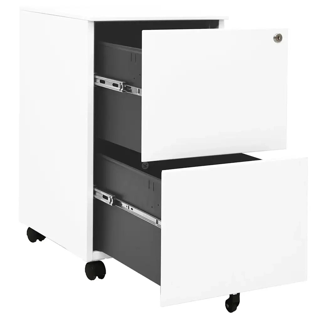 Schedario Mobile Bianco 39x45x67 cm in Acciaio CFW6306947