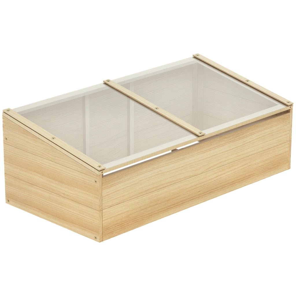 Serra in Legno per Giardino e Balcone ¨C zephmum ¨C Naturale 100x50x35 cm