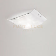 MICHELA P/M METALLO E VETRO BIANCO FINITURA CROMO 2 LUCI ATTACCO E27 45CM