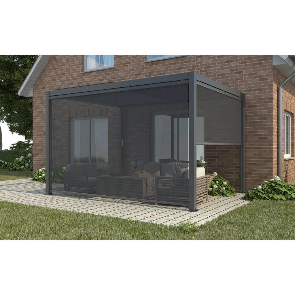 Parete laterale per pergola in alluminio textilene - TONY