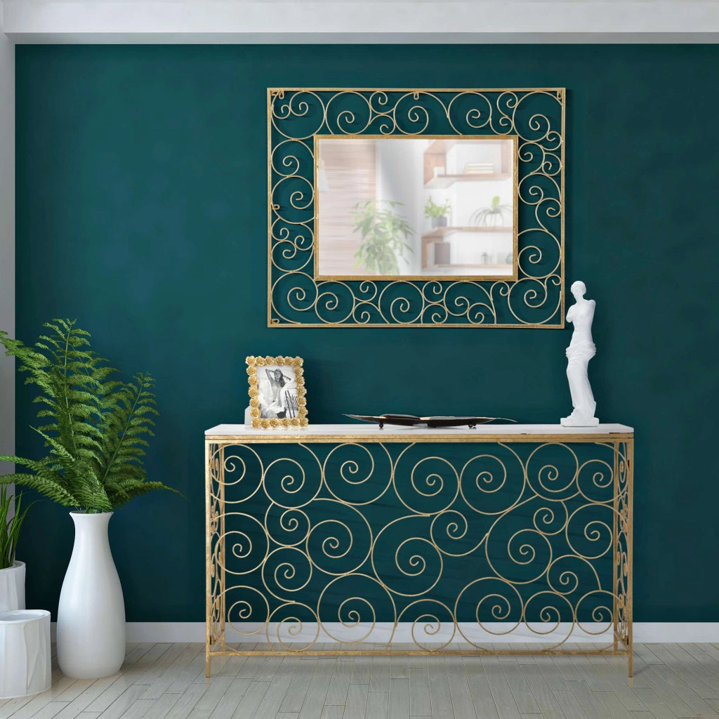 Goris, Consolle un Ripiano, 140x36x82h cm Bianco