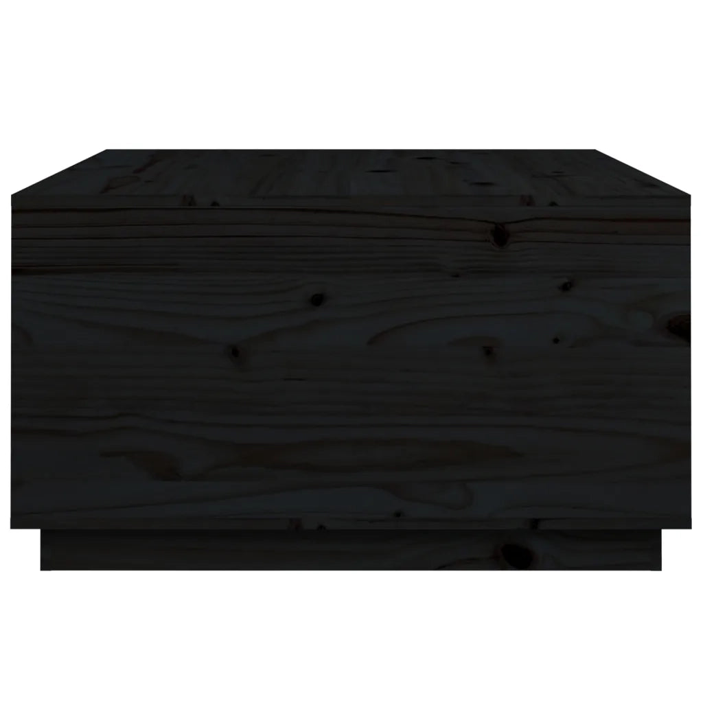 Tavolino da salotto | Tavolino da caff¨¨ | Tavolino da Soggiorno Nero 80x80x45 cm Legno Massello di Pino