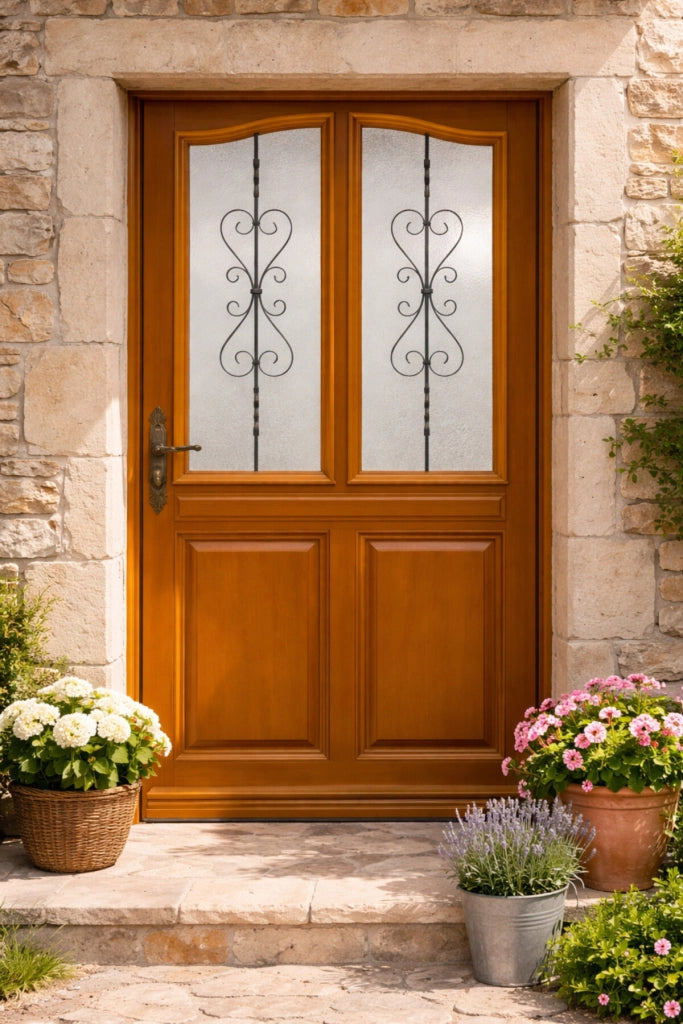 Porta d'ingresso in legno Exo 'Sandy' 215X90 lato destro venduta con maniglia e serratura senza maniglia
