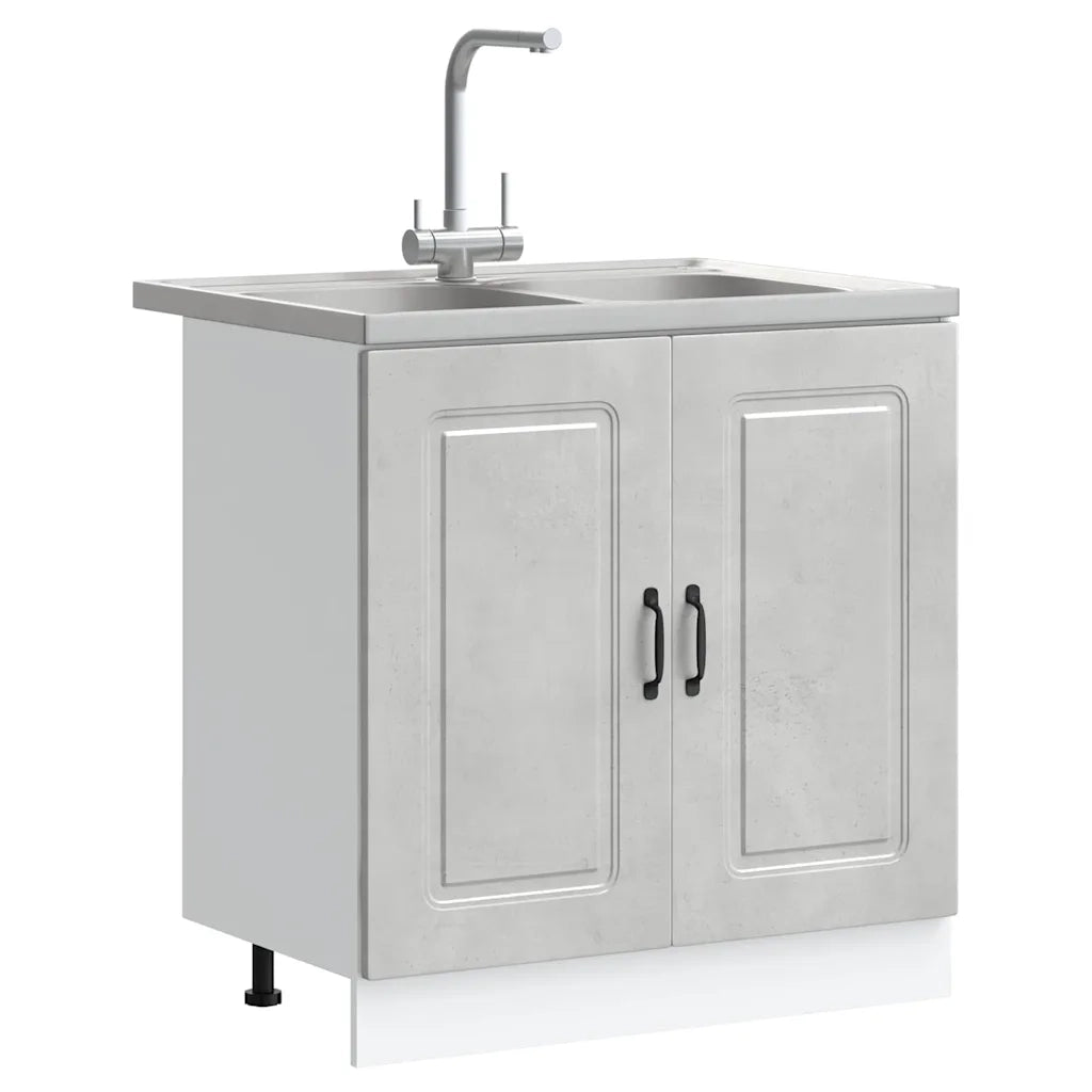 Mobile da cucina Kalmar Grigio cemento 80 x 46 x 81,5 cm 3315005