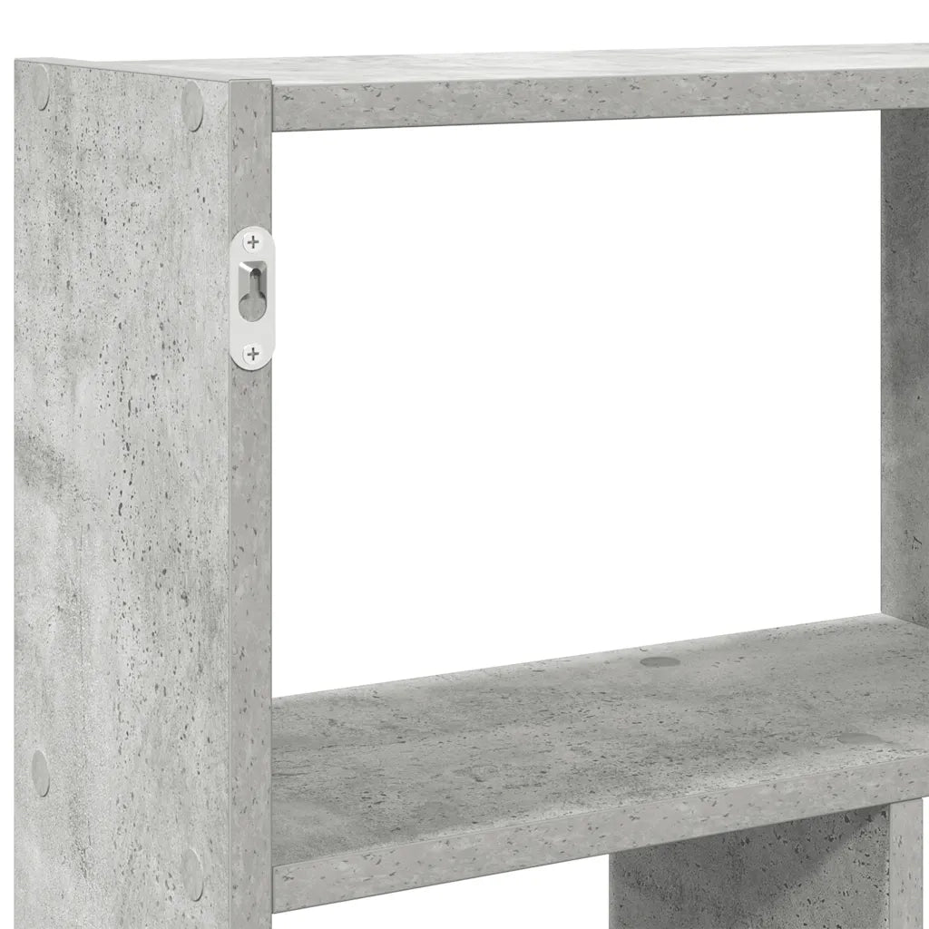 Mensola a Cubo da Muro 12 Scomparti Truciolato Grigio Cemento 860007