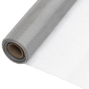 Recinzione in Rete in Acciaio Inossidabile 112x2000 cm Argento 150898