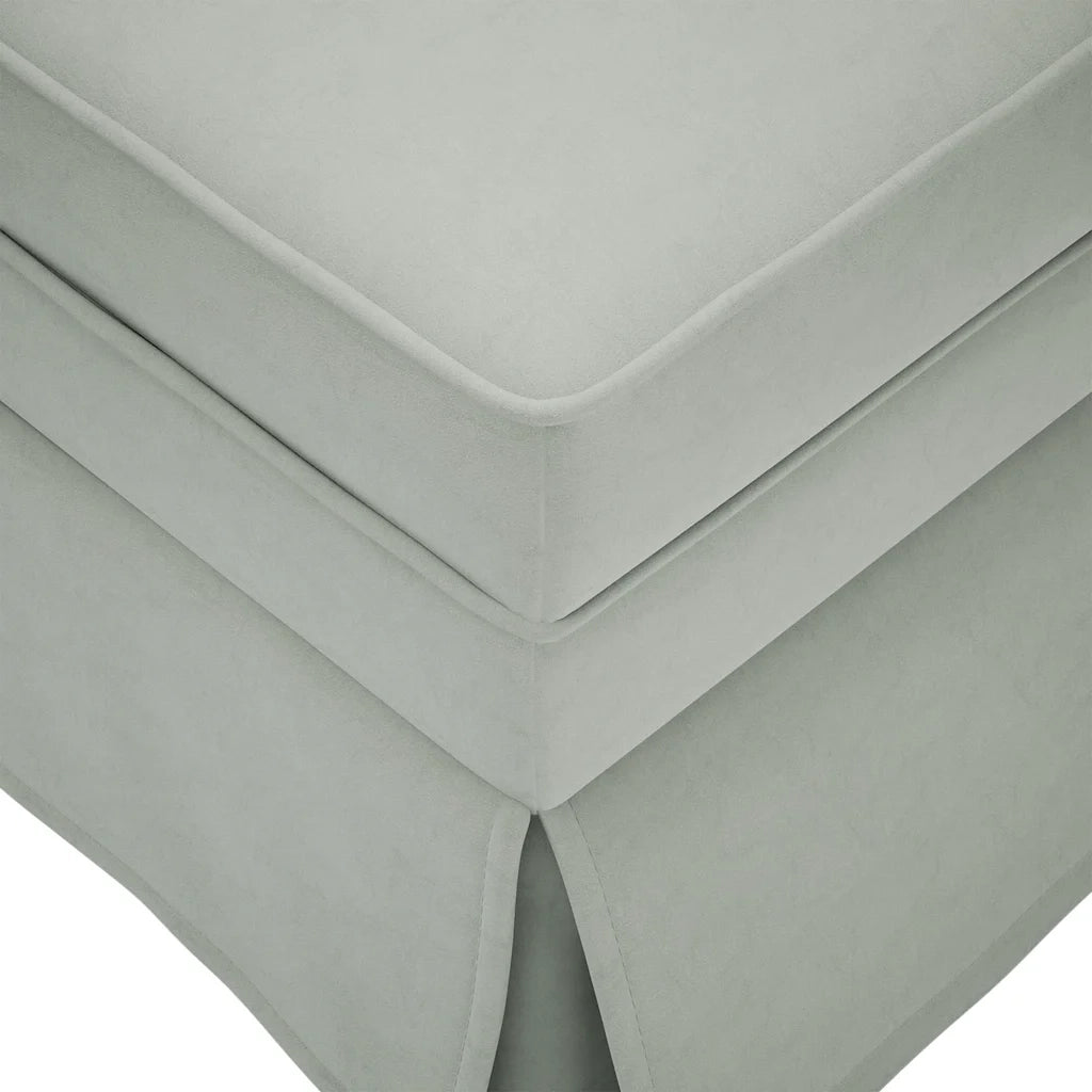 Sdraio con Capezzale e Bracciolo Destro Velluto Grigio Chiaro 4009782