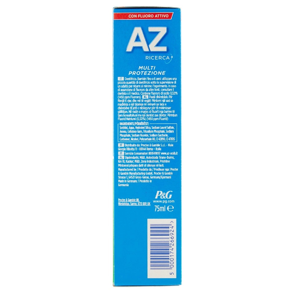 Multipack da 30 dentifrici az multi protezione carie gel confezioni da 75 millilitri ciascuna
