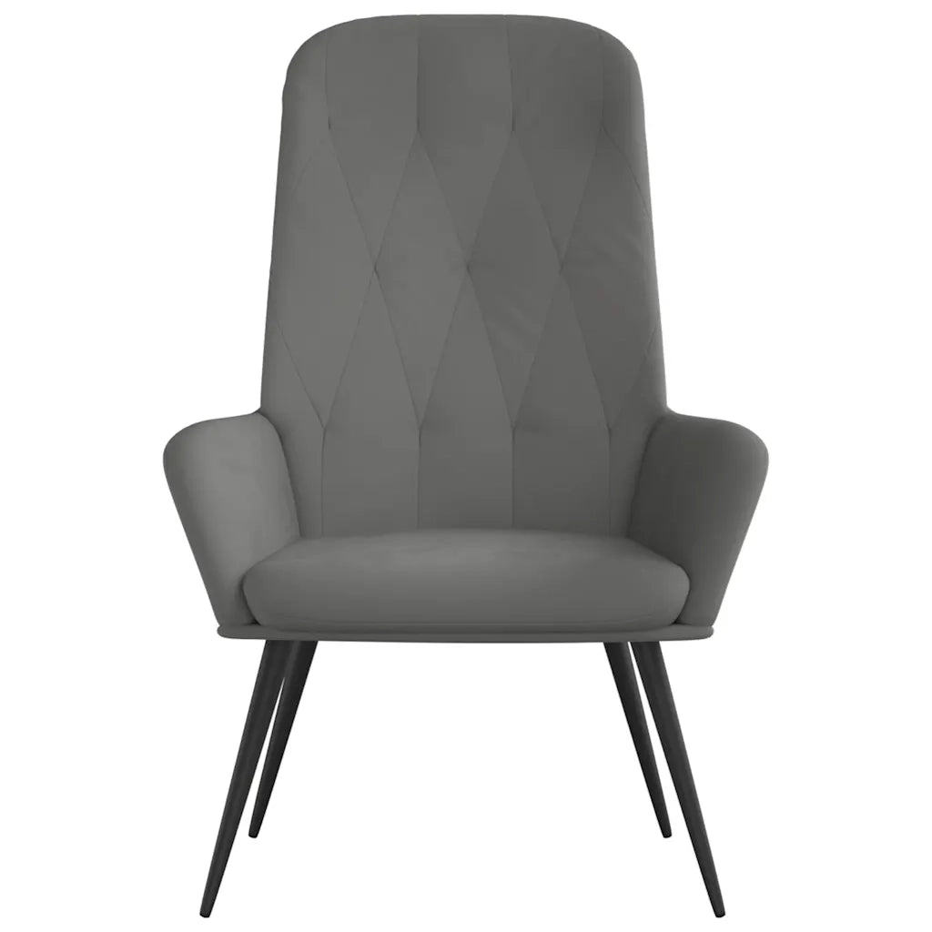Sedia Relax Grigio Scuro in Velluto cod mxl 14239