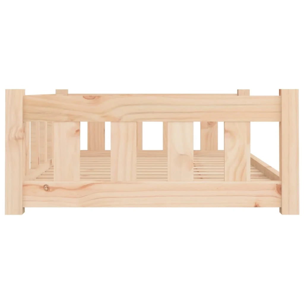 Divano a forma di cesto per cani comodo 95,5 x 65,5 x 28 cm in legno massello di pino marrone 02_0043028