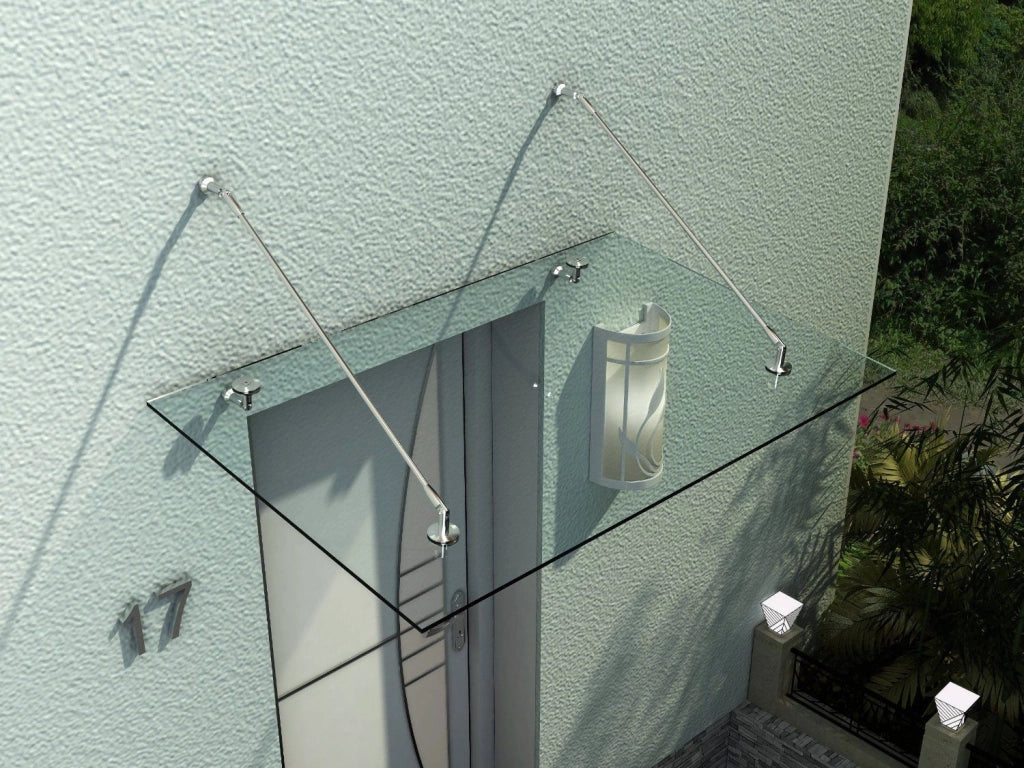 Vordach in Vetro Temperato ¨C Zephmum ¨C 150x90 cm