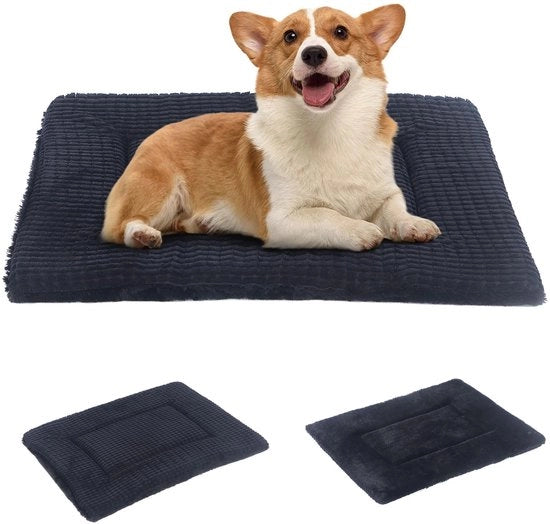 Letto per cani ortopedico, guanciale lavabile per cani, cuscino morbido per cani, materasso morbido e caldo per cani reversibile per cani piccoli, medi e grandi, XH079 (76x50x4cm, grigio scuro)