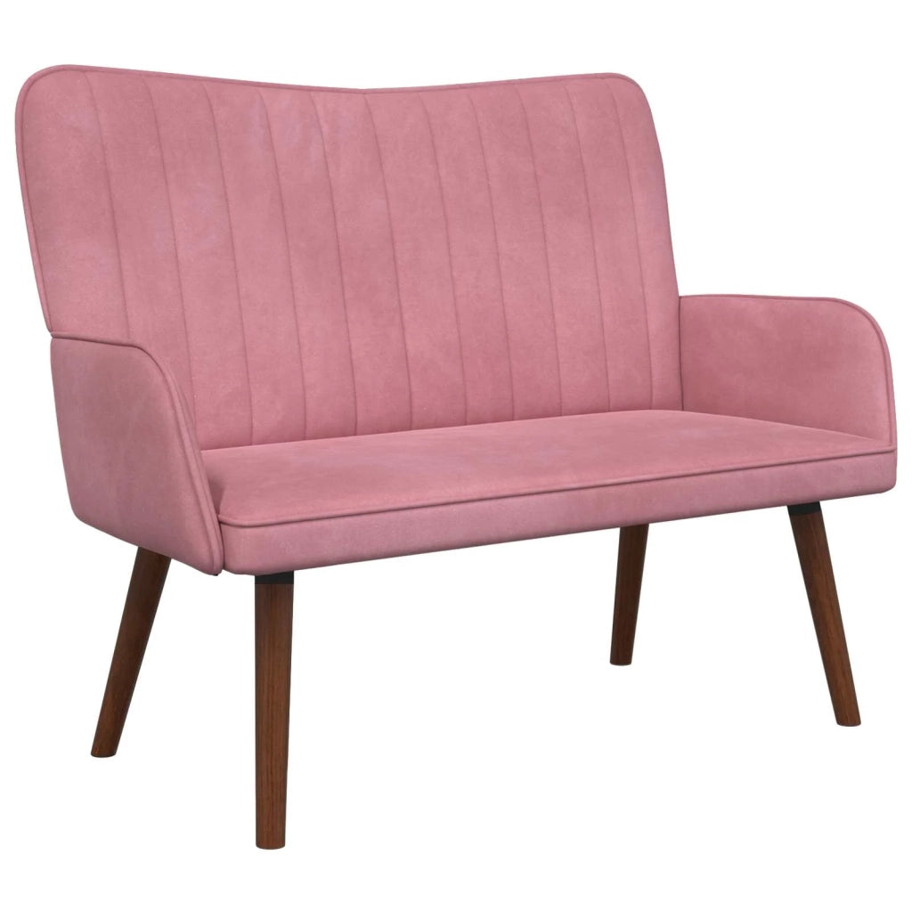 Sofa a Due Posti Rosa 115 x 61 x 87 cm Velluto