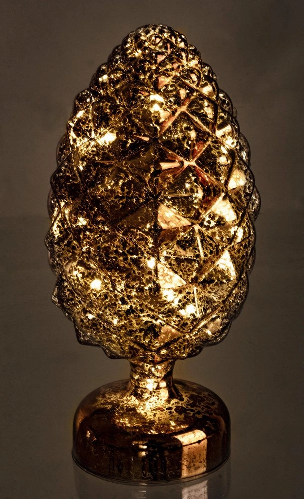 Decorazione Natalizia Luminosa Pigna Spike Oro LED Addobbi Casa Natale Bizzotto
