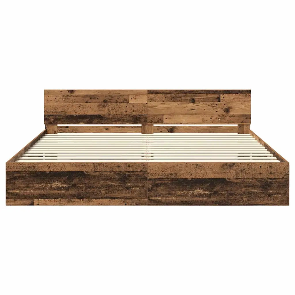 Struttura del letto con testiera Legno vecchio 200 x 200 cm 3403601