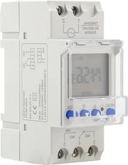 Timer Analoge Schakelaar Programmeerabile Din-rail con Display Grande e Illuminazione di Sfondo - TM928AK 85-265V 16A con Display Orario.
