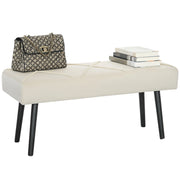 Pouf Piede Letto Multifunzionale ¨C zephmum ¨C Bianco Crema 100x36x45 cm